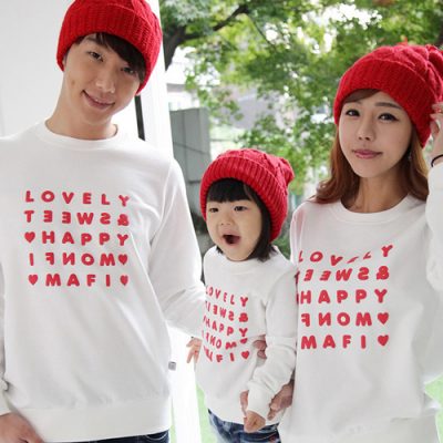 Áo gia đình tay dài thu đông Navy mã TDT002