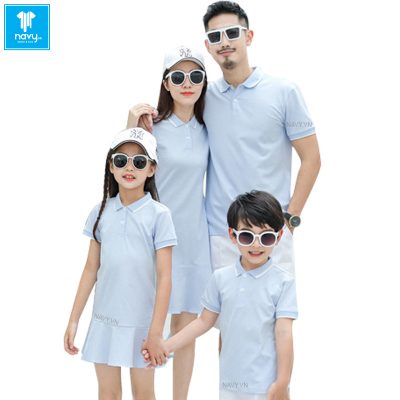 ÁO VÁY ĐÔI XANH THIÊN THANH CÓ CỔ MÃ NAD133
