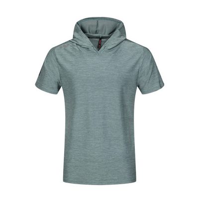 Áo Khoác Tập Gym Nam Tay Ngắn Xanh Rêu Mã BB317