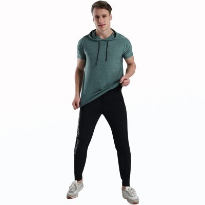 Áo Khoác Tập Gym Nam Tay Ngắn Xám Muối Tiêu Lợt Mã BB318