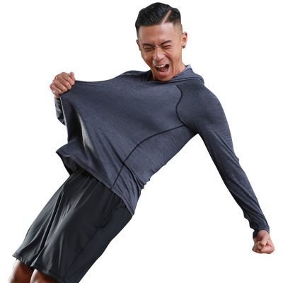 Hoodie Tập Gym Nam Màu Xám Mã BB173