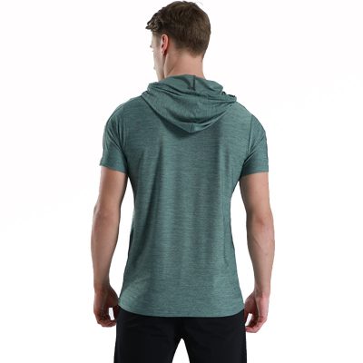 Áo Khoác Tập Gym Nam Tay Ngắn Xanh Rêu Mã BB317