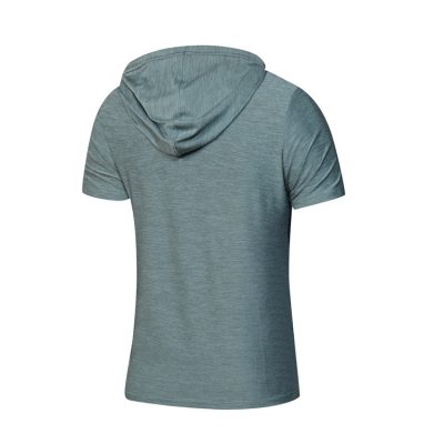 Áo Khoác Tập Gym Nam Tay Ngắn Xám Muối Tiêu Lợt Mã BB318