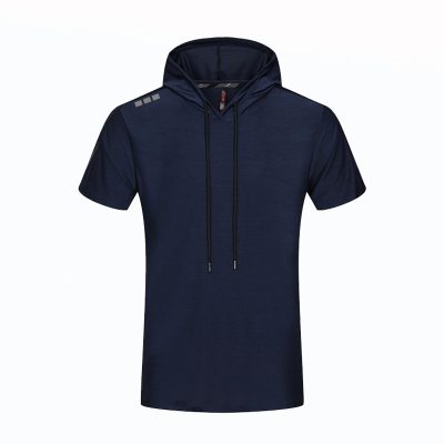 Áo Khoác Tập Gym Nam Tay Ngắn Xám Muối Tiêu Lợt Mã BB318