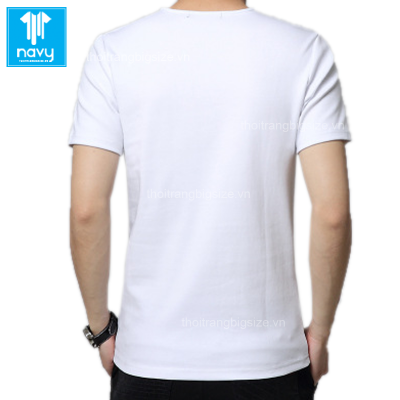 Áo Thun Nam Size Lớn Trắng Mã BS1578