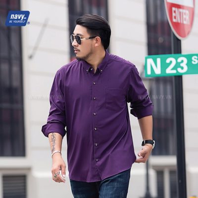 Áo Sơ Mi Nam Big Size Navy Cao Cấp Mã BS1708