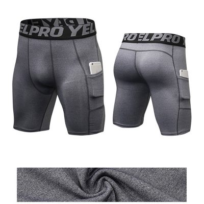 Quần Legging Tập Gym Nam Ngắn Màu Xám Mã BB554