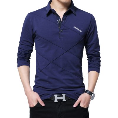Thời Trang Big Size Nam Tay Dài Có Cổ Navy Mã BS1311