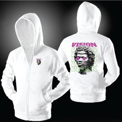 Hoodie Zip Nam Mập Navy HZ0014D