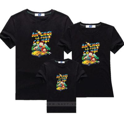 Áo Quần Gia Đình Đi Biển Navy X1457V