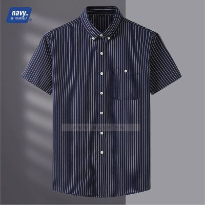Áo Sơ Mi Cho Nam Mập Navy BS2035