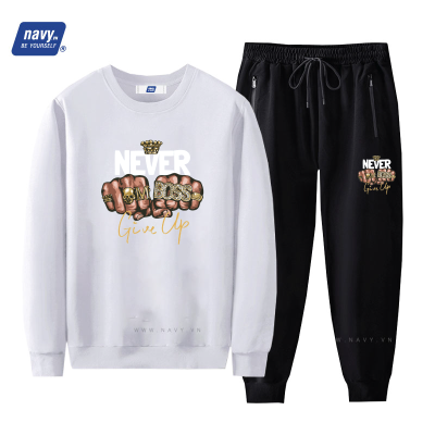 Bộ Nỉ Big Size Thu Đông Navy BSX1161HD