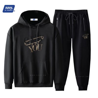 Bộ Nỉ Big Size Thu Đông Navy BSX1164HT