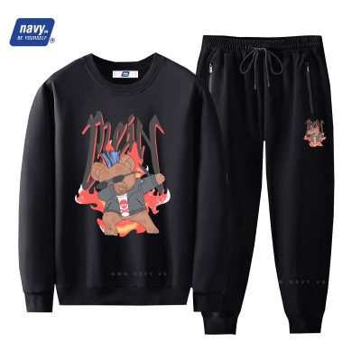 Set Sweater Big Size Navy BSX1169WD