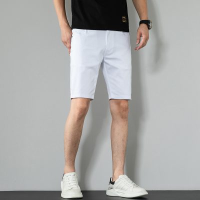 Quần short jean big size màu trắng vải co giãn Navy BS2226