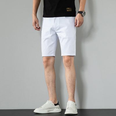 Quần short jean big size màu trắng vải co giãn Navy BS2226