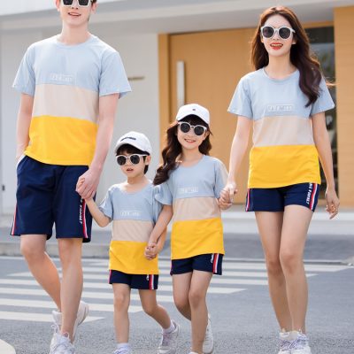 Áo gia đình phối 3 màu cá tính Navy NAD235