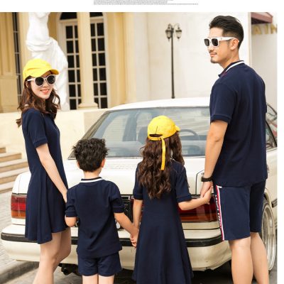 Áo Váy Gia Đình Navy NAD236