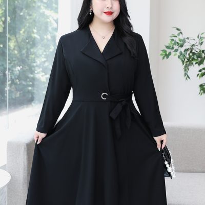 Áo Đầm Cho Người Mập Navy BSN449