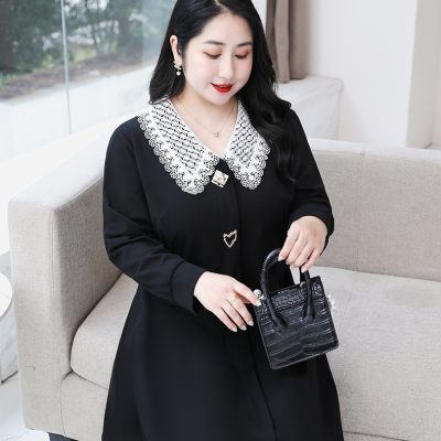 Áo Đầm Cho Người Mập Navy BSN448