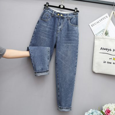 Quần Bò Lưng Thun Size To Nữ Từ 45kg-150kg Navy BSN423