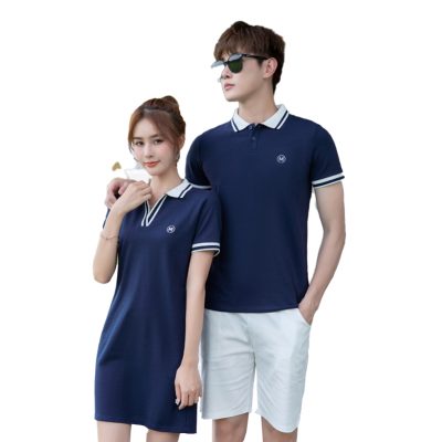 Áo váy gia đình cổ trụ Navy NAD247