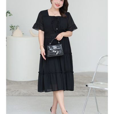 Áo Đầm Cho Người Béo Navy BSN445