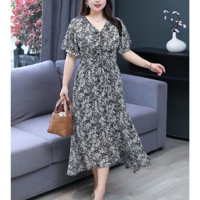 Váy Đầm Ngoại Cỡ Navy BSN440