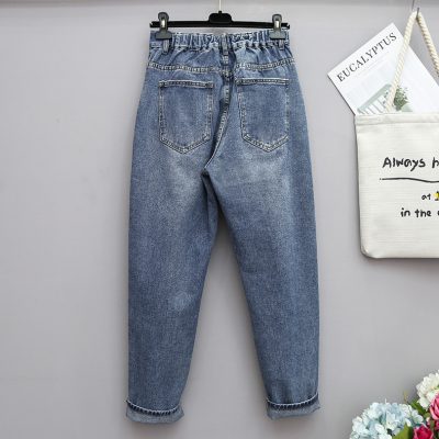 Quần Bò Lưng Thun Size To Nữ Từ 45kg-150kg Navy BSN423