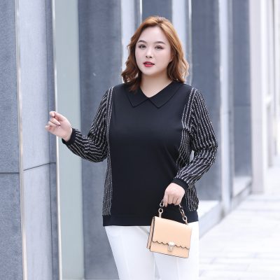 Áo Kiểu Cho Nữ Mập Đến 120KG Navy BSN406