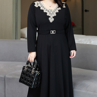 Áo Đầm Ngoại Cỡ Navy BSN453