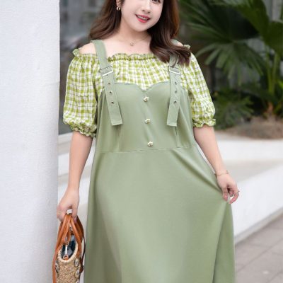 Áo Đầm Big Size Navy BSN458