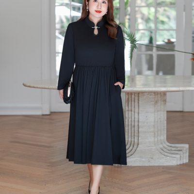 Váy Đầm Size To Đến 140kg Navy BSN437