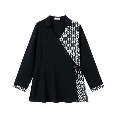 Áo Kiểu Cho Nữ mập Đến 120KG Navy BSN407