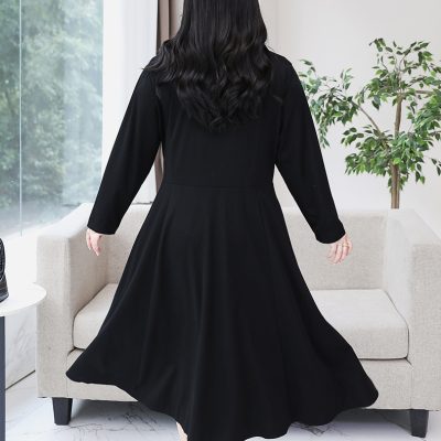 Áo Đầm Cho Người Mập Navy BSN449