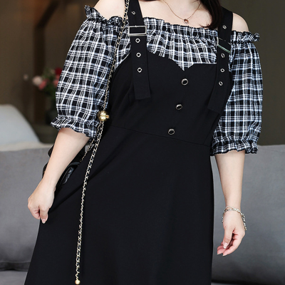 Áo Đầm Big Size Navy BSN457