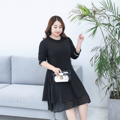 Áo Đầm Big Size Navy BSN456