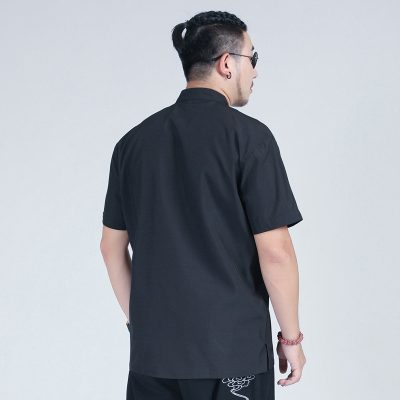 Áo Sơ Mi Tay Ngắn Cài Nút Nam Mập Navy BS2454