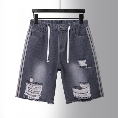 Quần Short Jeans Big Size Lưng Thun Navy BS2558