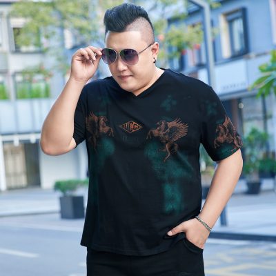 Áo thun cổ tim big size nam Navy BS2705