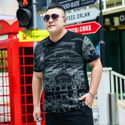 Áo thun cổ tim big size nam Navy BS2707