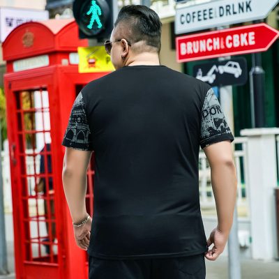 Áo thun cổ tim big size nam Navy BS2707