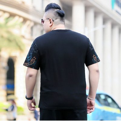 Áo thun cổ tim big size nam Navy BS2710