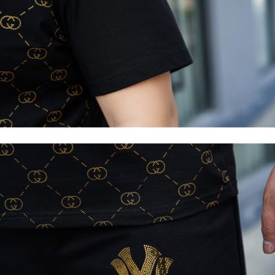 Áo thun cổ tim big size nam Navy BS2708