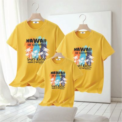 Áo Phông Cổ Tròn Gia Đình Navy X1603C