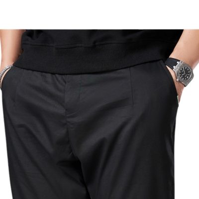 Quần Kaki Nam Lưng Thun Đủ Size Từ XL-7XL Chất Mịn Mát Mỏng Co Giãn Navy BS3241-Đen