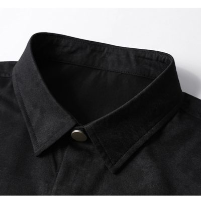 Áo Sơ Mi Nam Mập L-8XL Vải Chuyên Dụng Dày Vừa Ít Nhăn Co Giãn Ít Thương Hiệu Navy BS3326 – Màu Xám