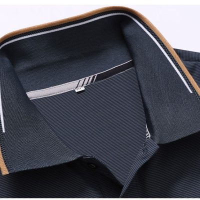 Áo Thun Cổ Trụ Nam Mập Từ L-8XL Vải Thun Thể Thao Mỏng Mát Co Giãn Thương Hiệu Navy BS3328 – Màu Trắng