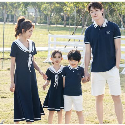 Áo Váy Gia Đình Cổ Trụ Thun Cá Sấu NAD327: Mịn Mát Tuyệt Vời, An Toàn Cho Làn Da Bé Yêu