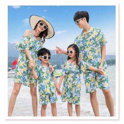 Áo Sơ Mi Gia Đình NAD397: Vải Lụa Mềm Mát Co Giãn Nhẹ Thoáng Khí Cho Cả Nhà